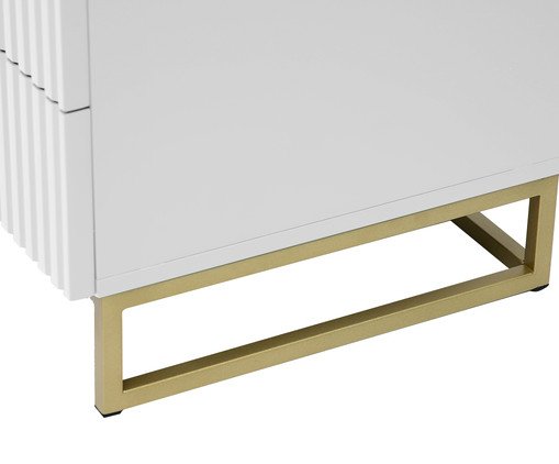 Mesa de Cabeceira Ondulada Branco image number 7