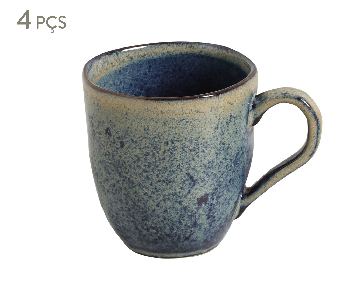 Jogo de Canecas Coup Stoneware Grande Titanium Azul - image 0