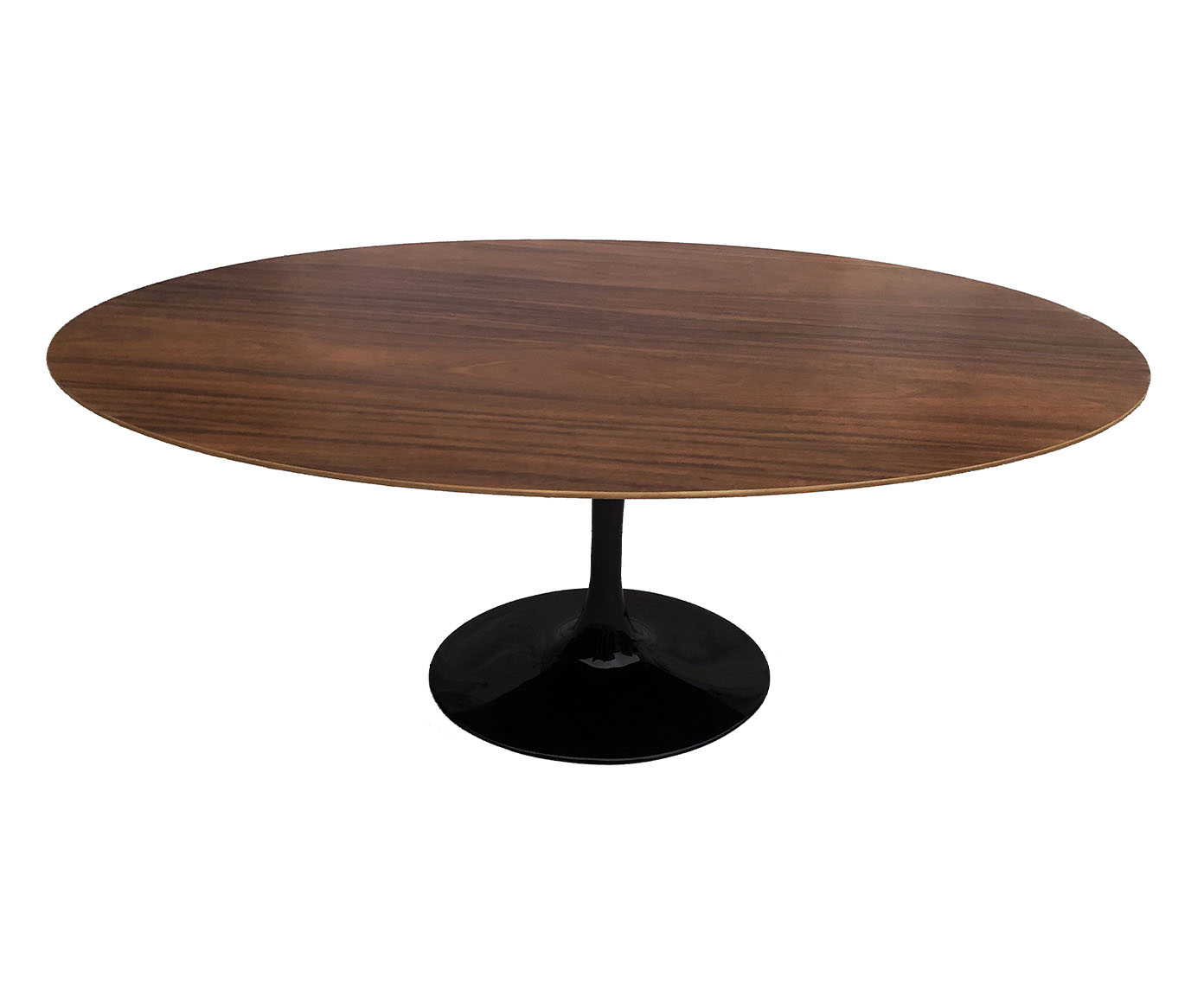 Mesa Saarinen Oval Imbuia Base Preta - image 1