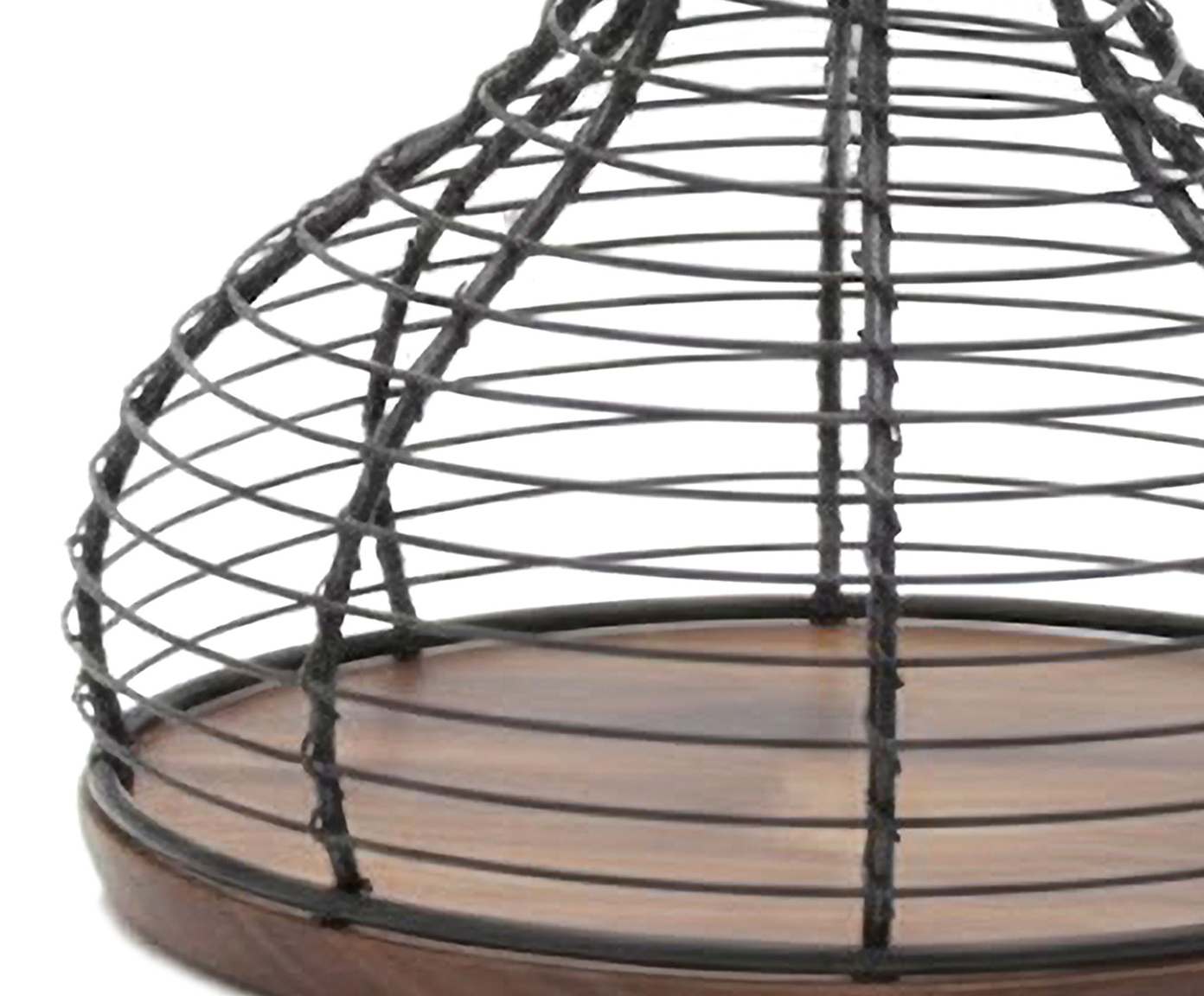 Garrafa porta-rolhas aramada em metal preto - image 1