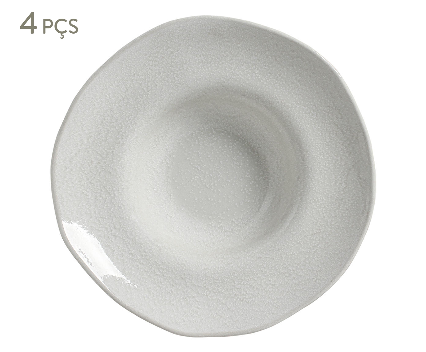 Jogo de Pratos para Massa Org&acirc;nico Luz Branco Acinzentado - image 0