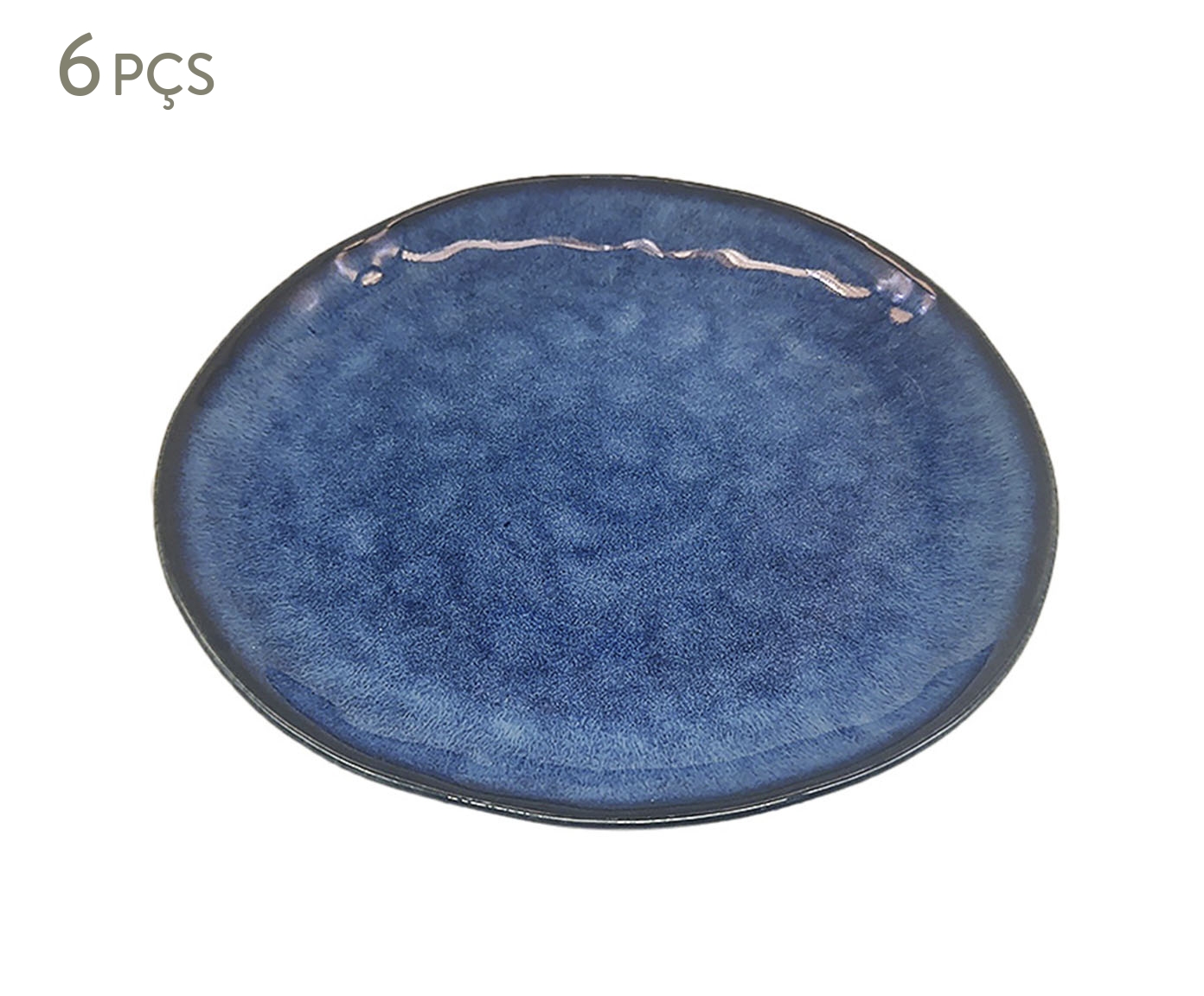 Jogo de Prato em Porcelana Profondit&agrave; Azul e Preto - image 0