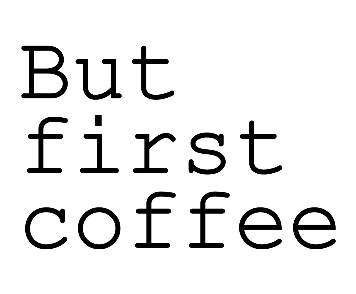 Placa de Madeira Lettering But Firts Coffee - Preta - image 0