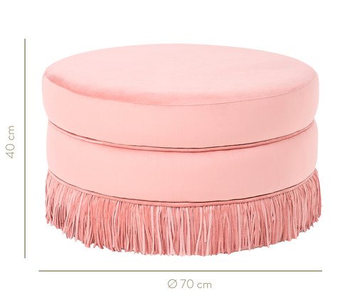 Puff Franja Disco - Rosa image number 7