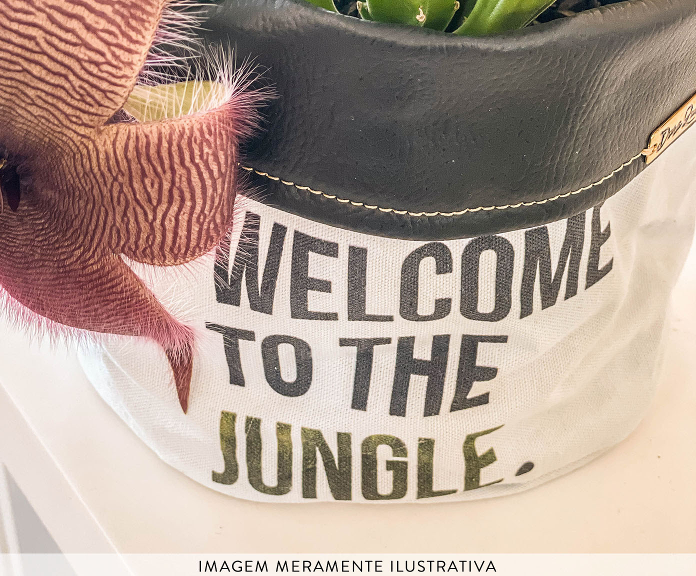 Cachepot Welcome To The Jungle Preto e Branco image number 3