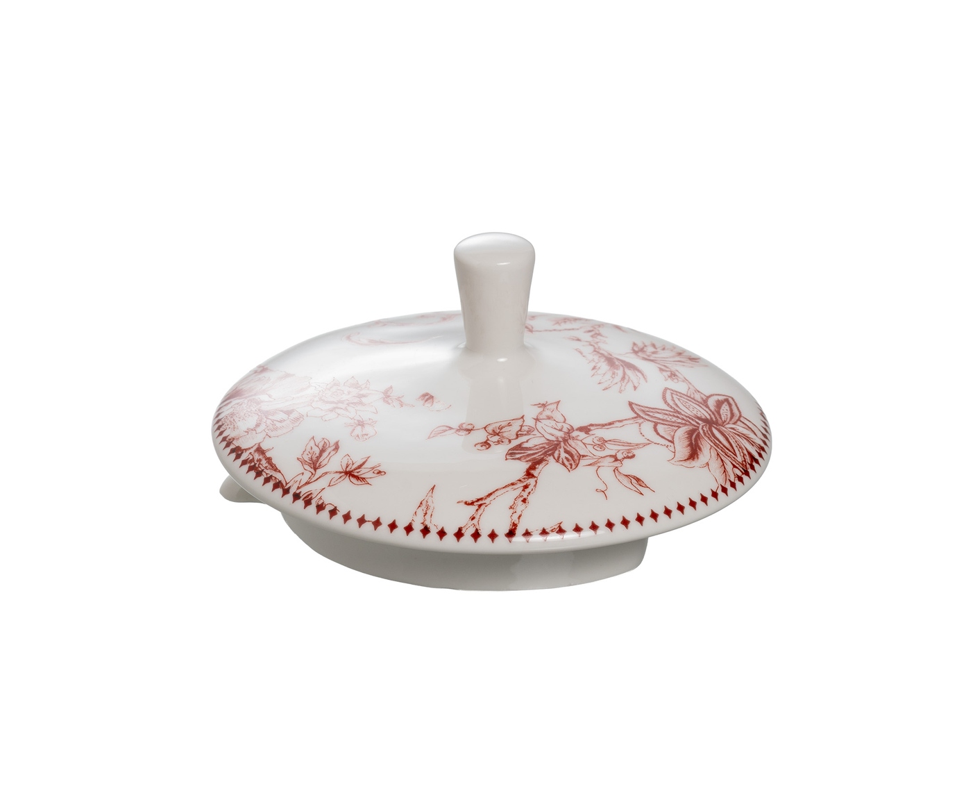 Bule de ch&aacute; Hort&ecirc;nsia em new bone china bord&ocirc; image number 3