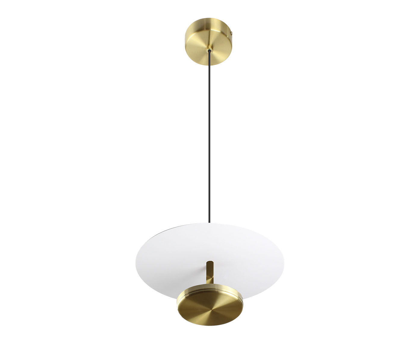 Pendente Led Slice Dourado Escovado - image 0
