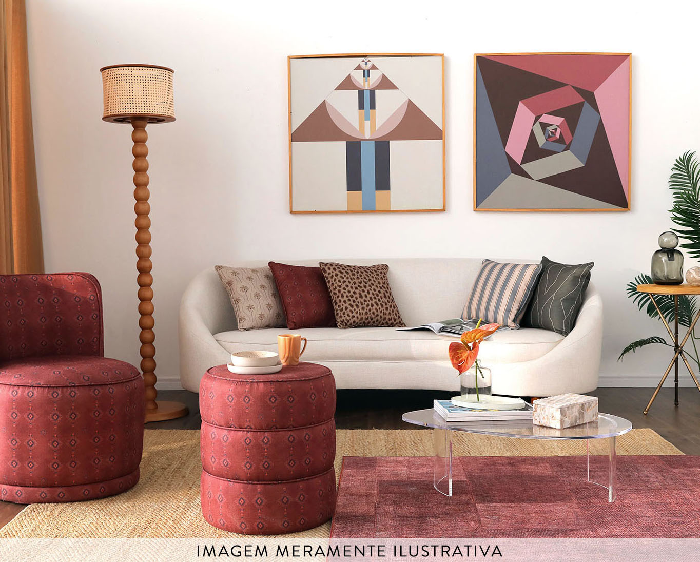 Pufe Estampado Gomos Boho - image 1