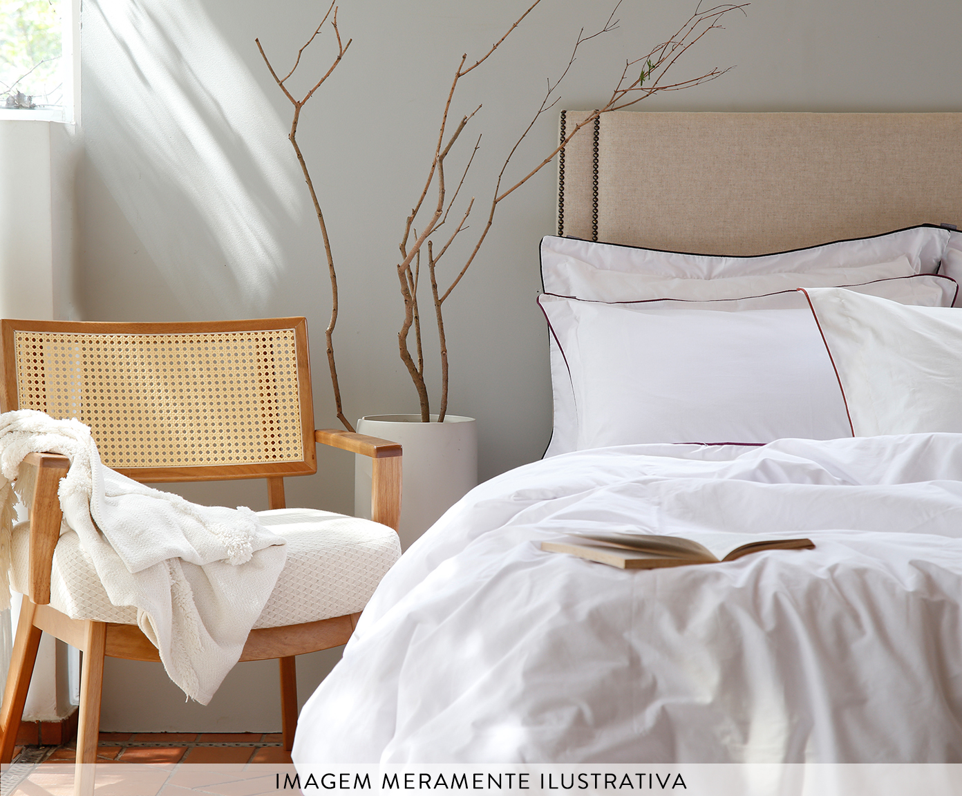 Duvet com Vivo Basics Branco e Preto 200 Fios - image 1