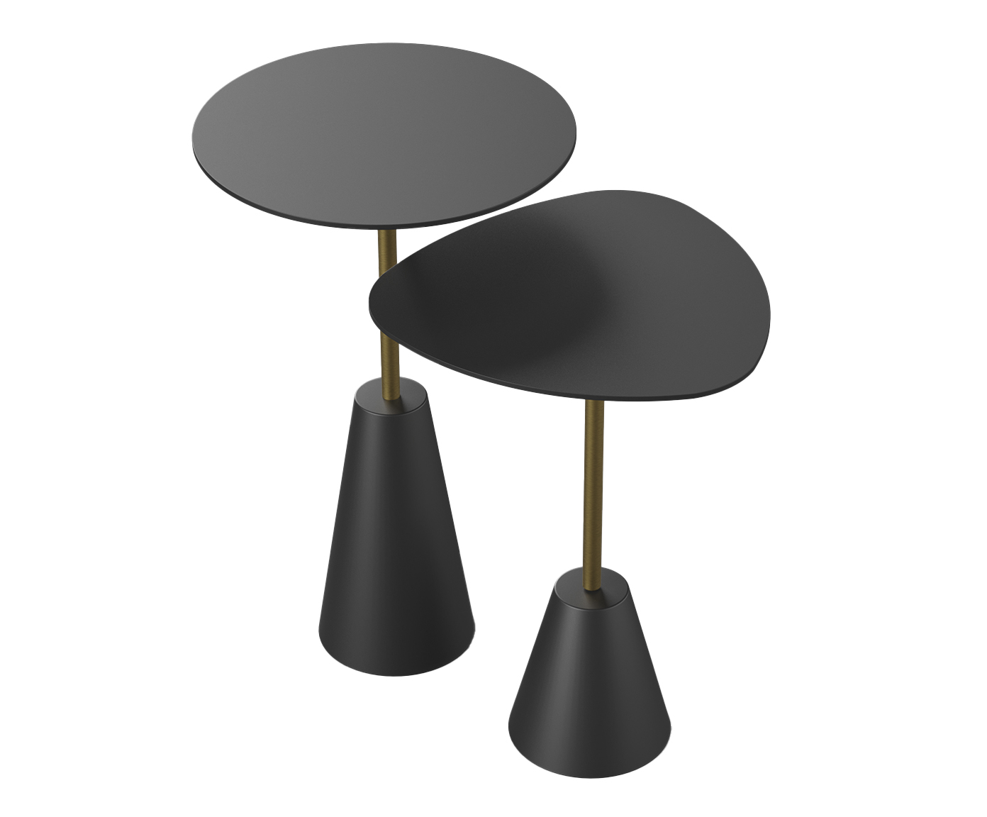 Conjunto Mesa de Canto Napoli Preta - image 0