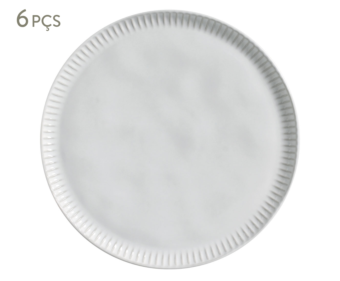 Jogo de Pratos Raso Linhas New White - image 0