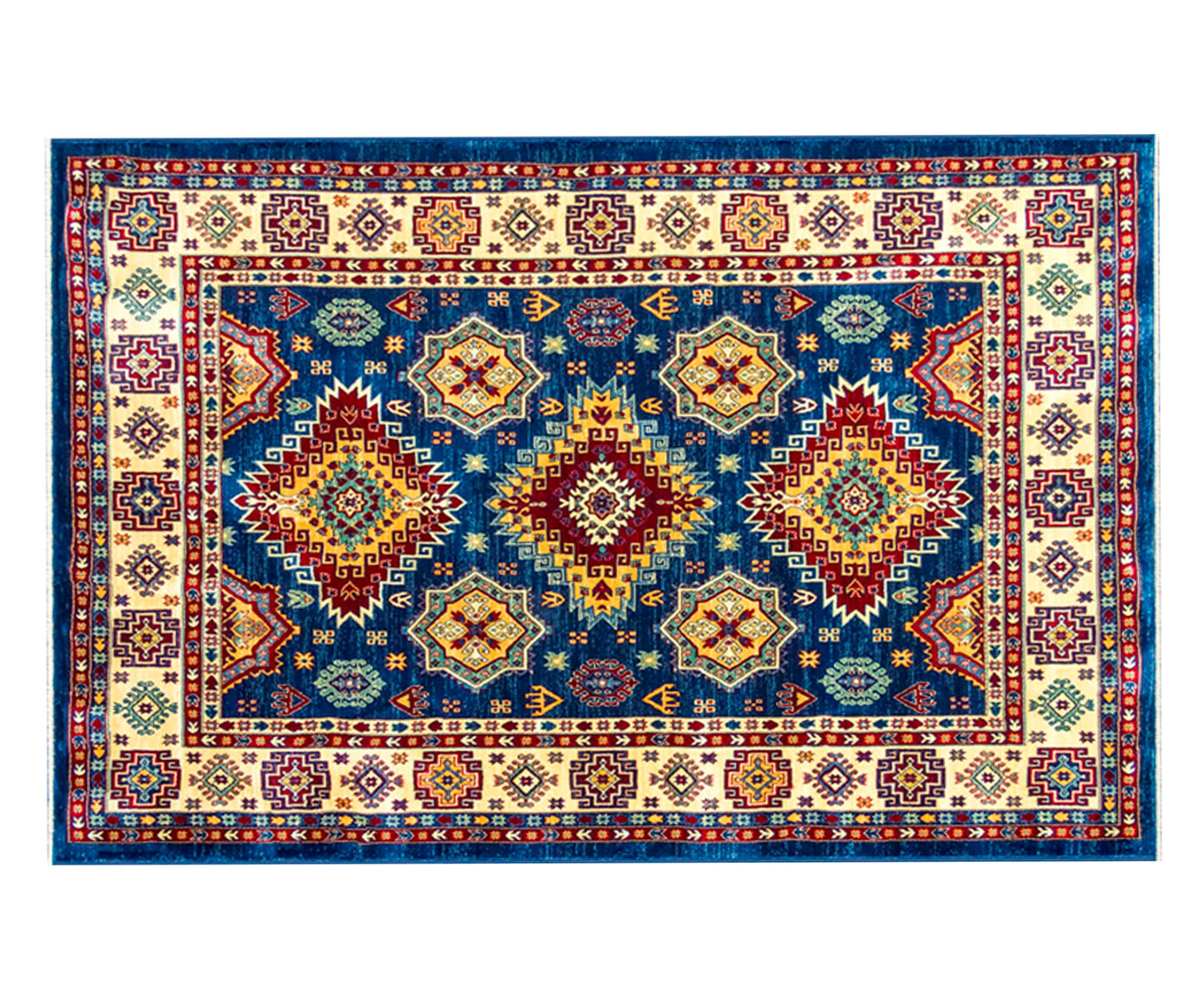 Tapete Kasakh Navy Bege Ii - image 0