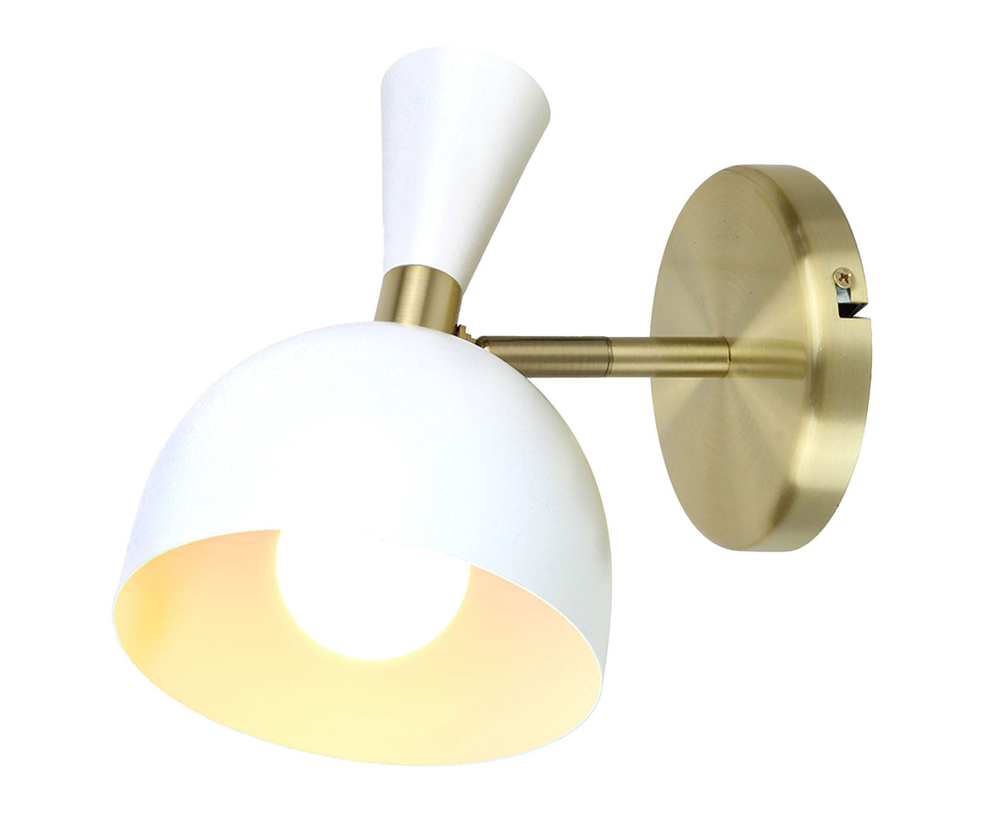 Arandela Catherine Branco e Dourado - Bivolt - image 0