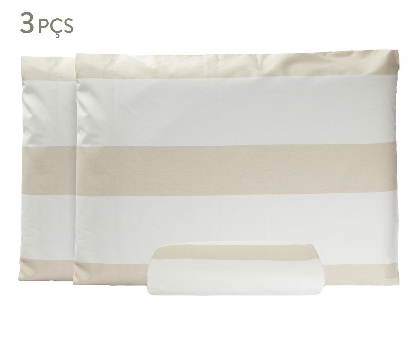 Jogo de Len&ccedil;ol Inferior Tous Les Jours Estampado Listra Offwhite - image 0