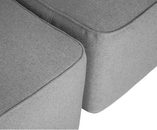 Sof&aacute; Ilha 3 M&oacute;dulos Chaise Ipu&atilde; Cinza image number 4