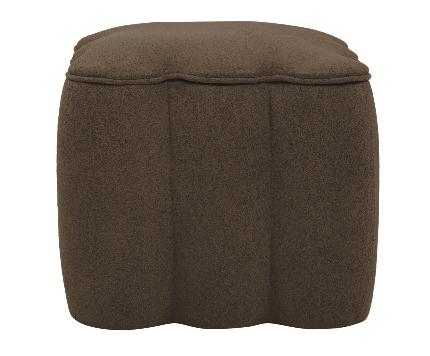 Puff Quadrado Boucle Pitanga Canela image number 2