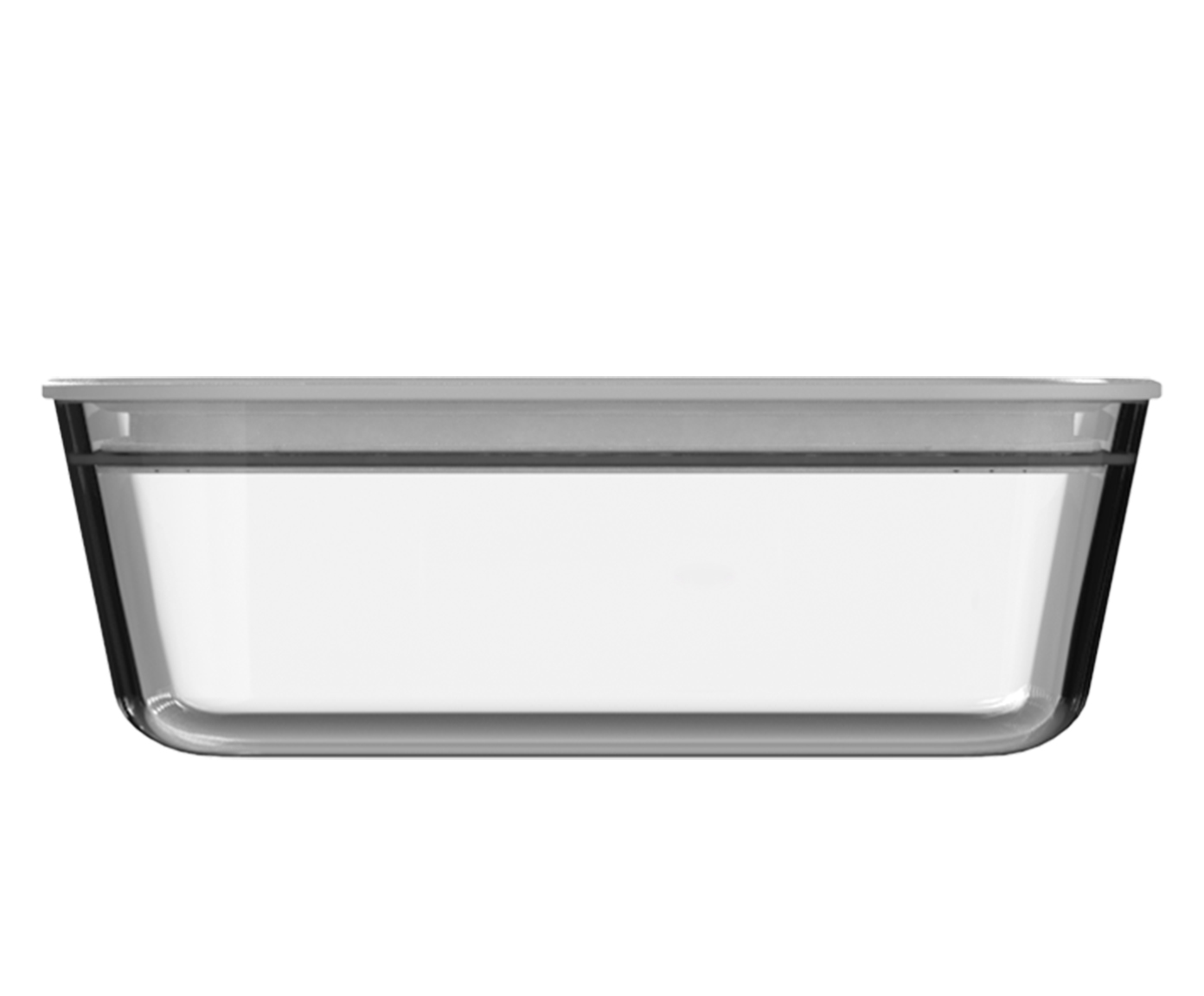 Pote de Vidro Herm&eacute;tico Fresh Lock Branco Fechado Branco - image 1