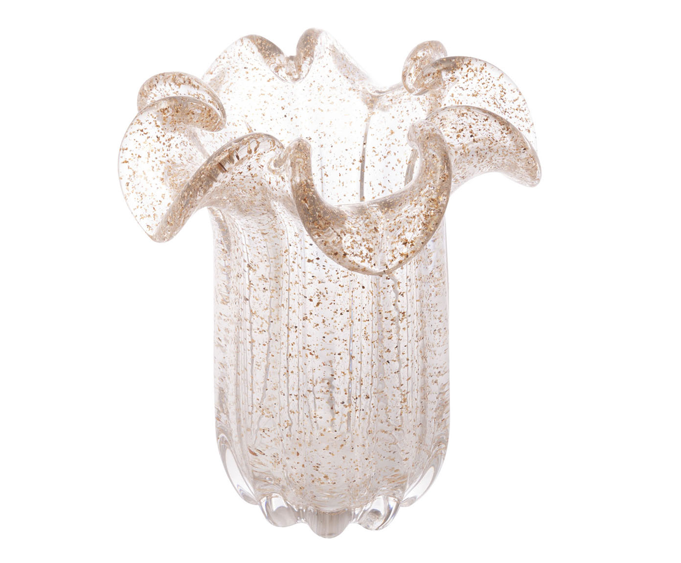 Vaso Italy Transparente e Dourado - image 0