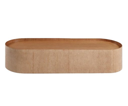 Mesa de Centro Oval Laminado Debora - Castanho - image 0