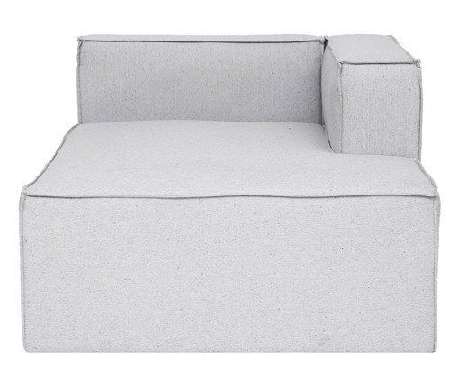 Sof&aacute; M&oacute;dulo Chaise Direito Mensa Cinza Claro - image 0