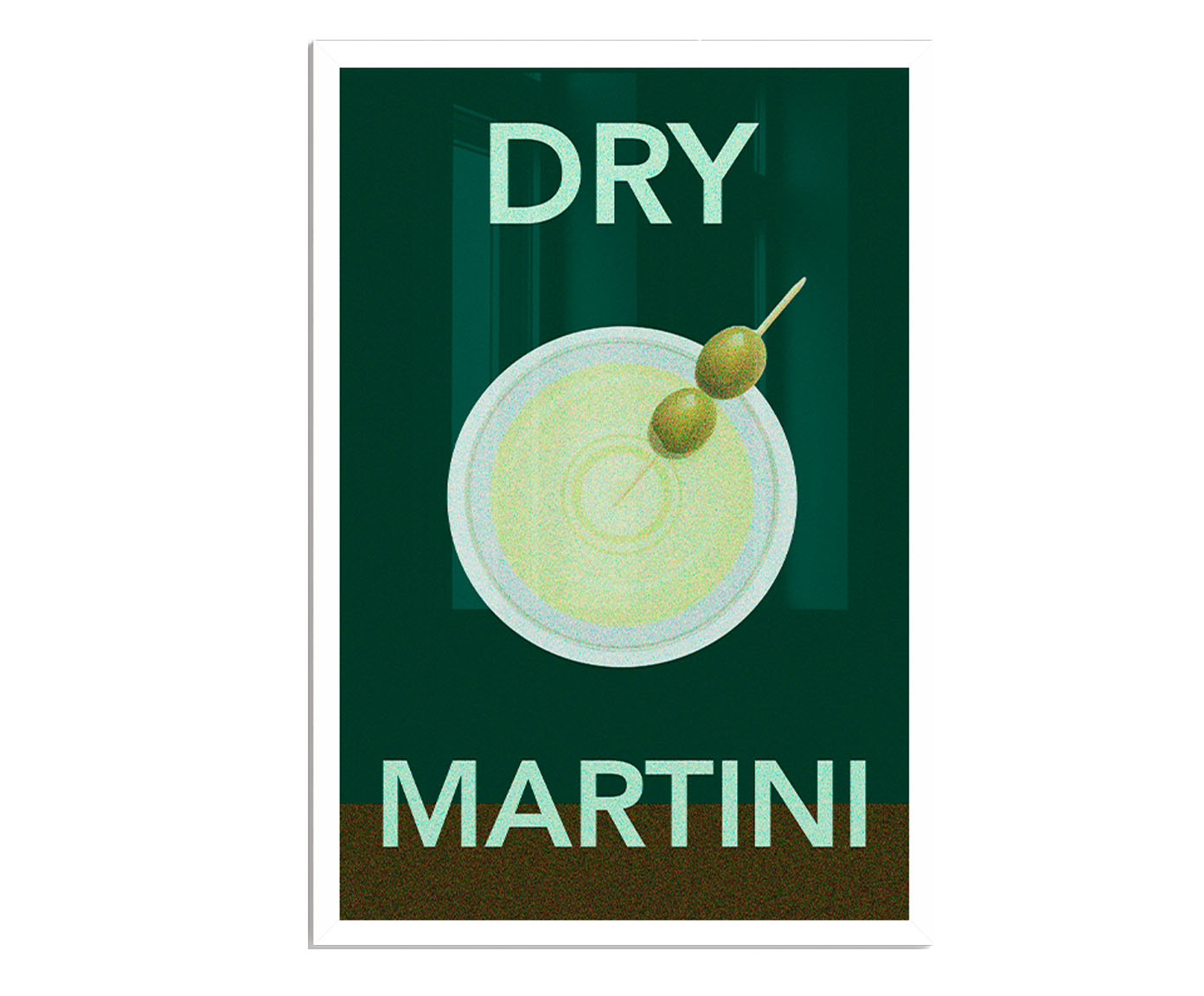 Quadro Dry Martini com Moldura Branca - image 1