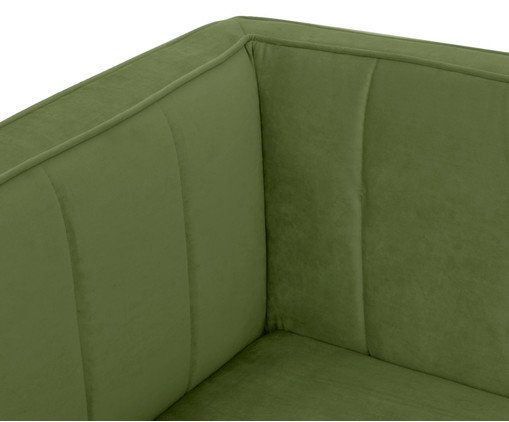 Sof&aacute; Day Bed Bergamo em Veludo - Verde image number 4
