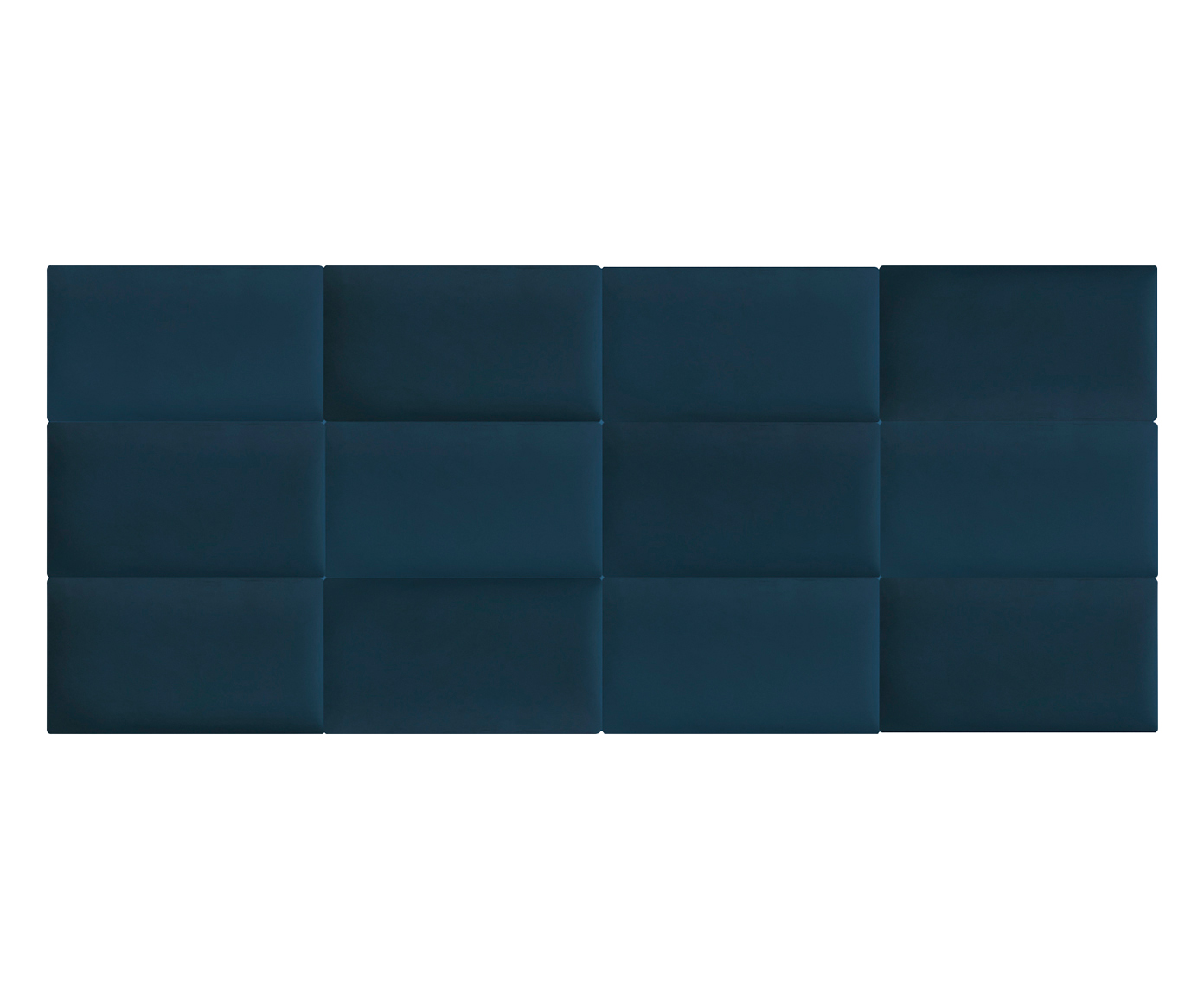 Cabeceira Modular em Veludo Duni Rectangle - Azul Acquamarine - image 0