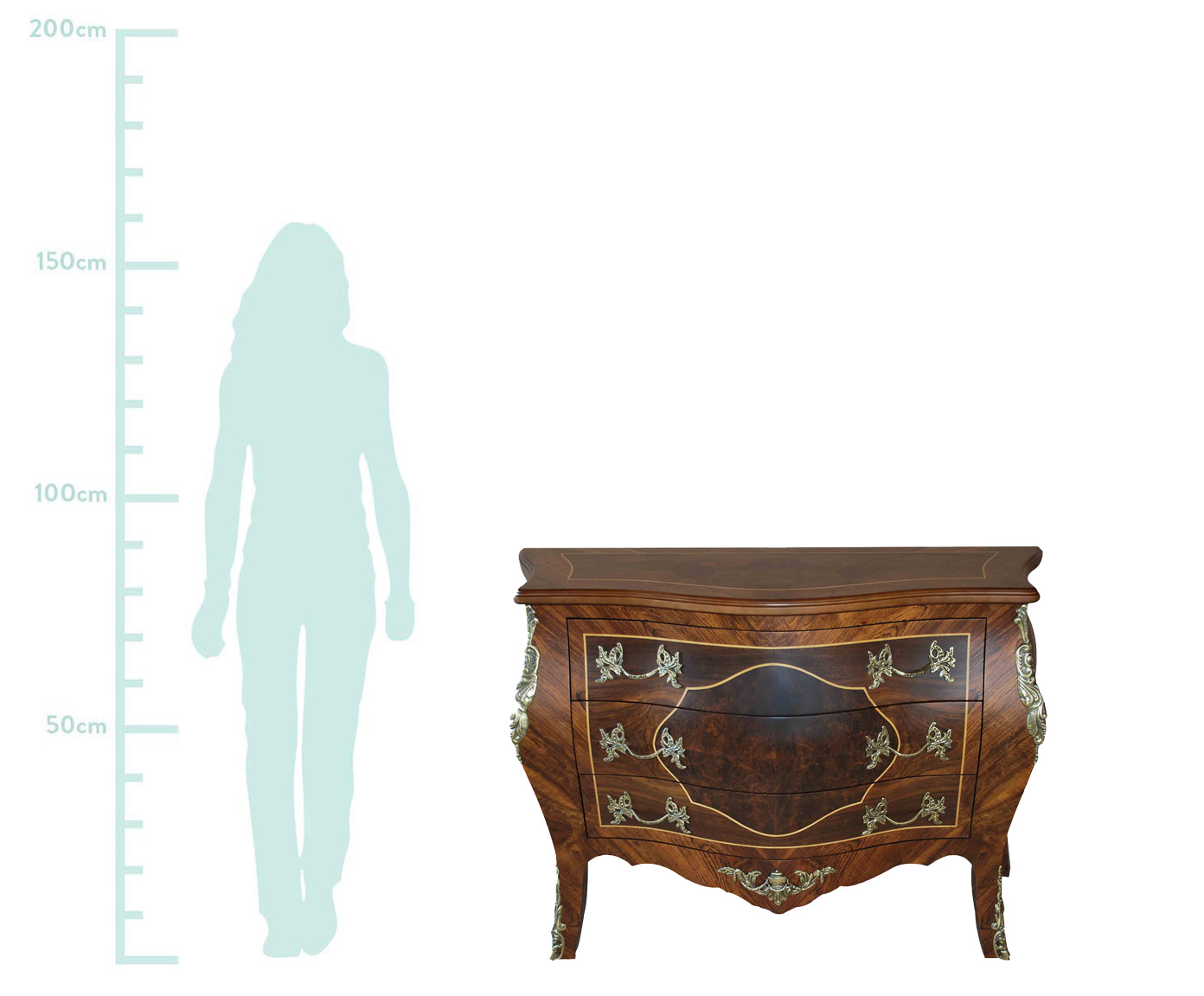 C&ocirc;moda de Madeira Bomb&ecirc; Elisabeth - Marrom - image 1