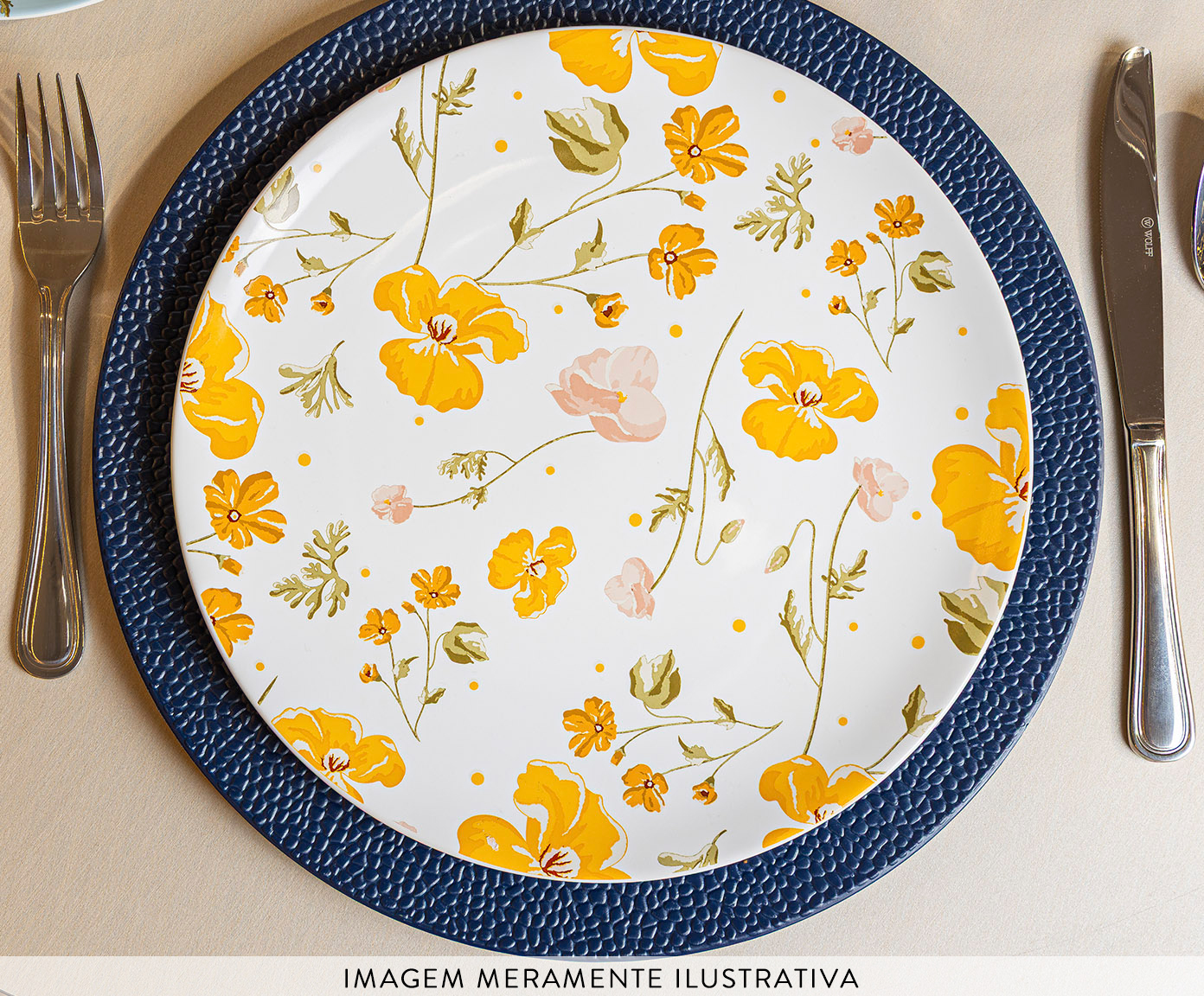 Prato Raso Doce Encanto Amarelo image number 3