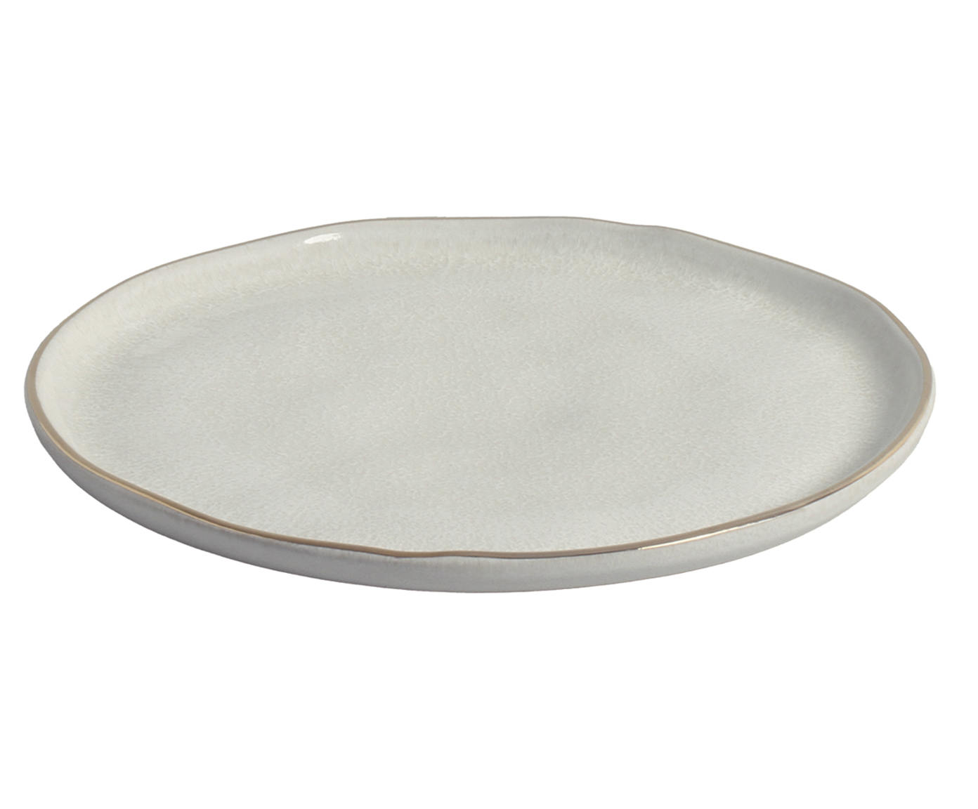 Jogo de Pratos para Sobremesa Luz Gold Branco Acinzentado - image 1