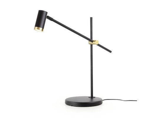 Lumin&aacute;ria de Mesa Livia Dourado e Preto - Bivolt - image 0