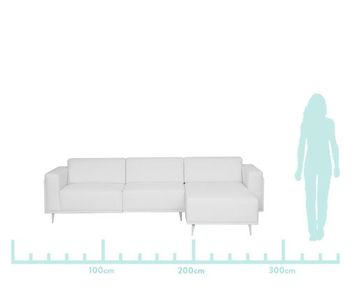 Sof&aacute; Modular com Chaise Esquerda em Linh&atilde;o Antonio Cotton Cru image number 9