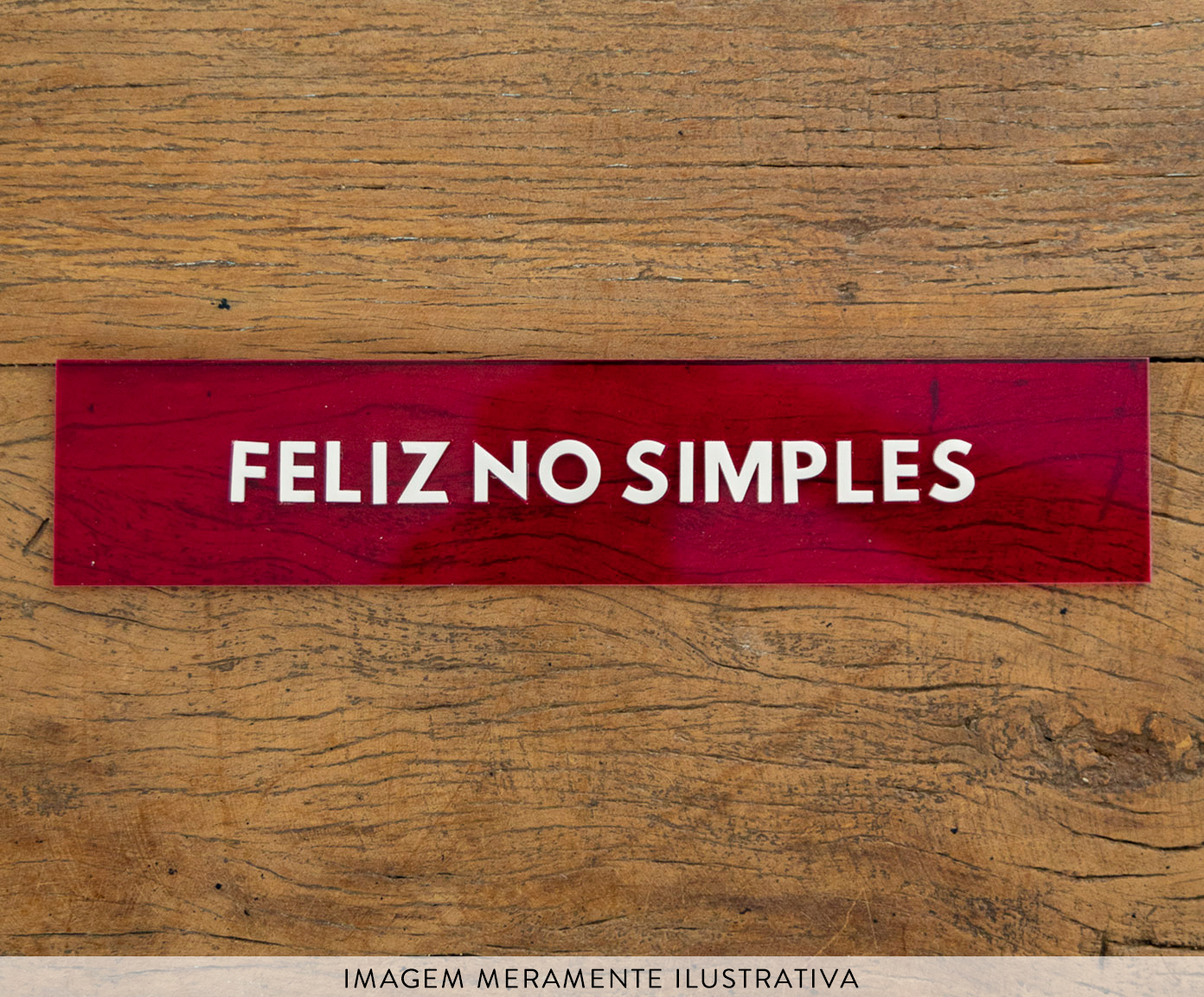 Placa Decorativa em Acr&iacute;lico "Feliz No Simples" - image 1