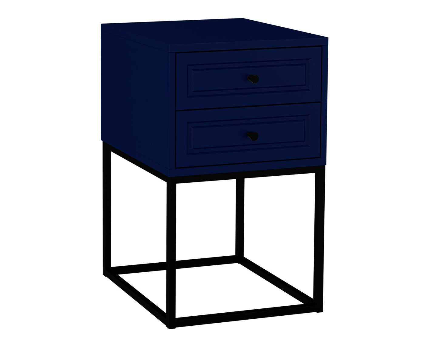 Mesa de Cabeceira Bonn Azul e Preto - image 0