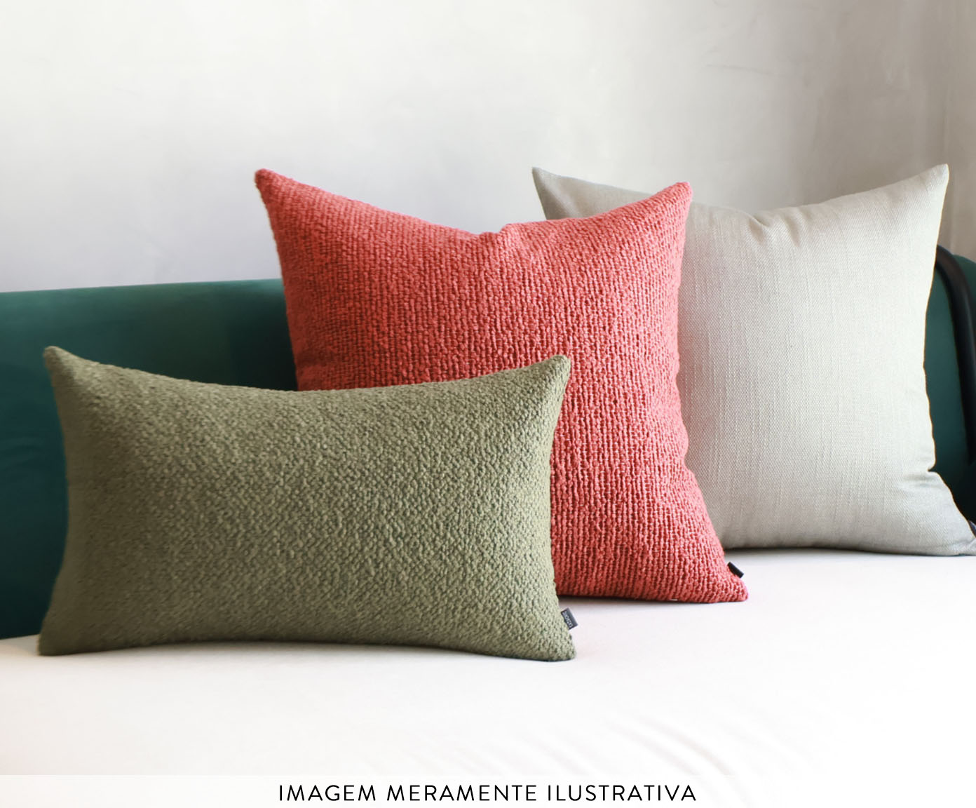 Almofada Boucle Retangular - Verde Musgo - image 1