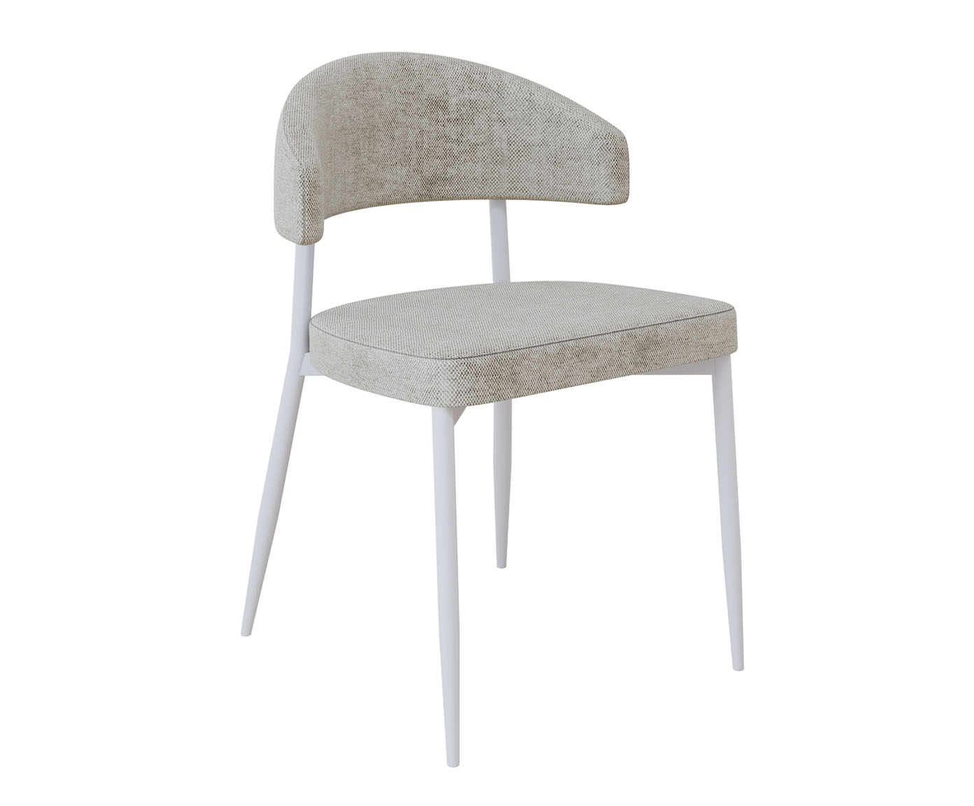Cadeira Bless Fixa Lautrec Off-White e Branco Fosco - image 1