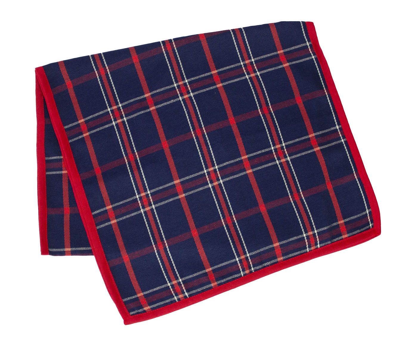 Trilho de Mesa Xadrez Azul e Vermelho - image 0