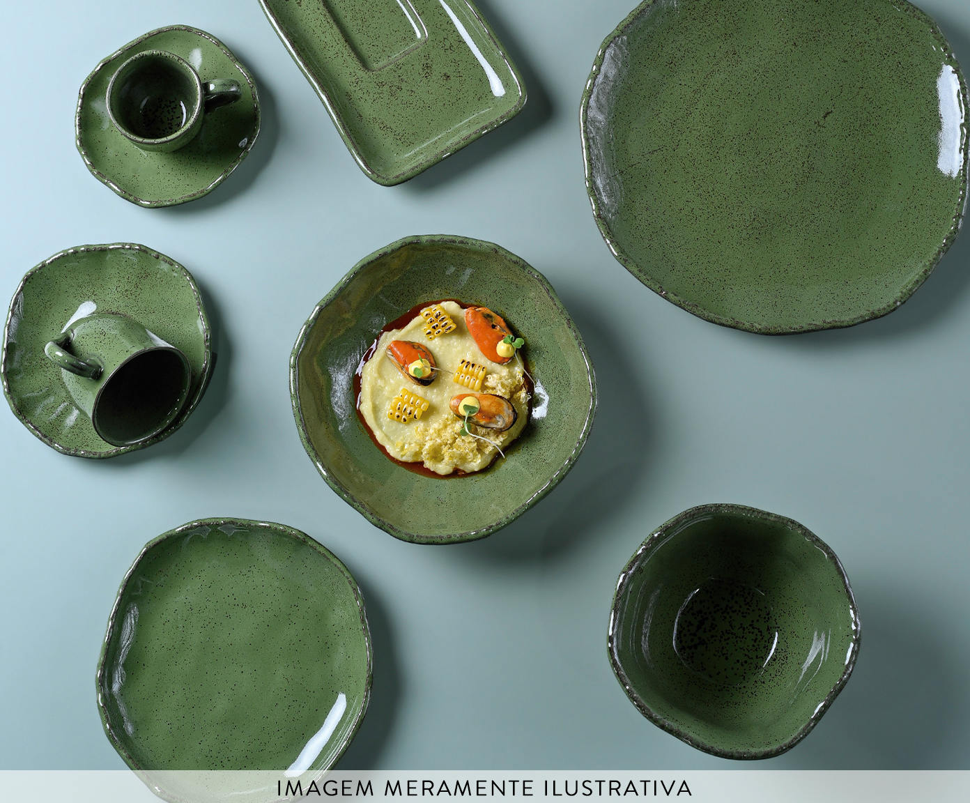 Jogo de Bowls Org&acirc;nico Eco Stone Jade Verde image number 4