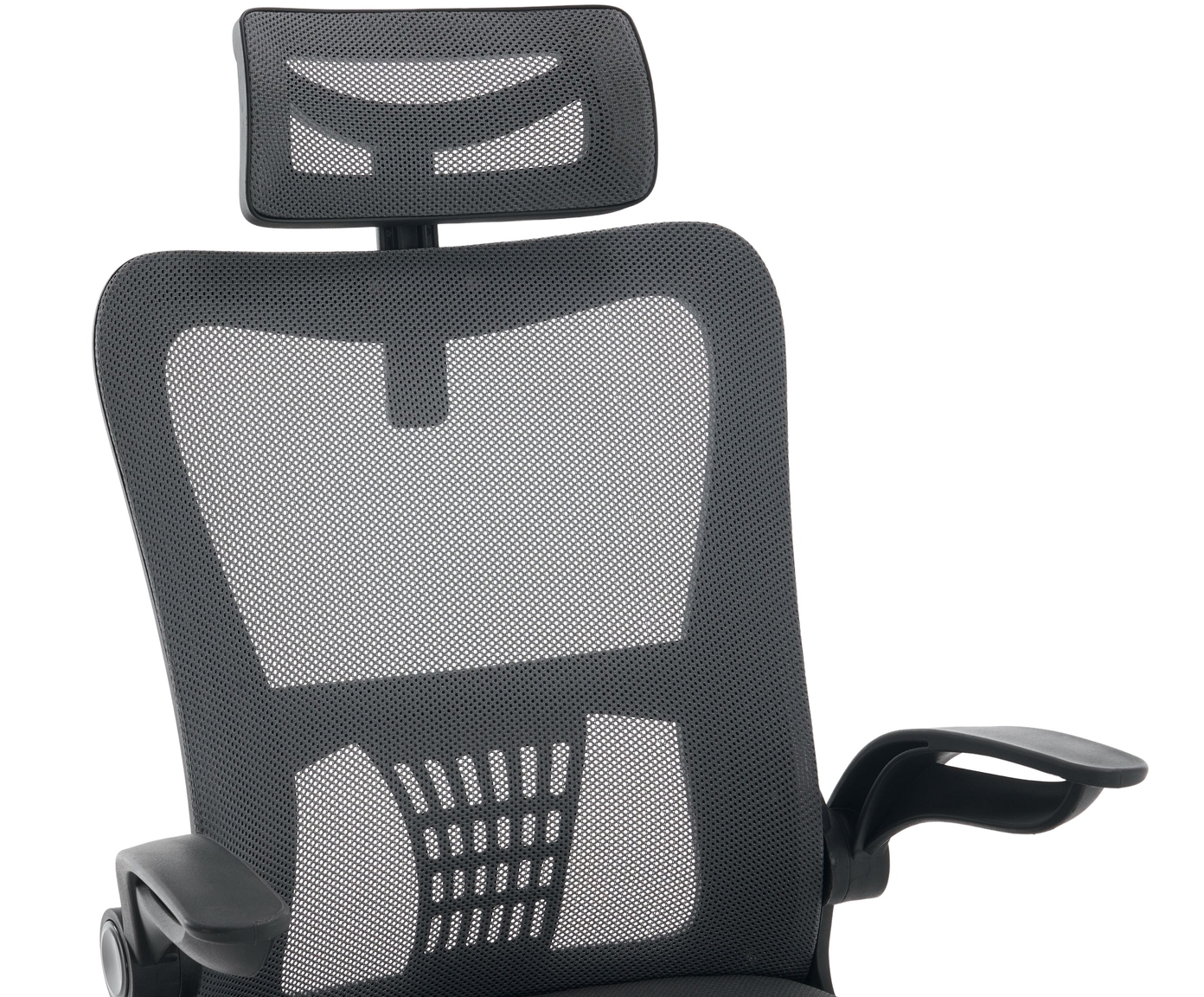 Office Baltimore com Apoio Tela Mesh Grafite Base Preta image number 4