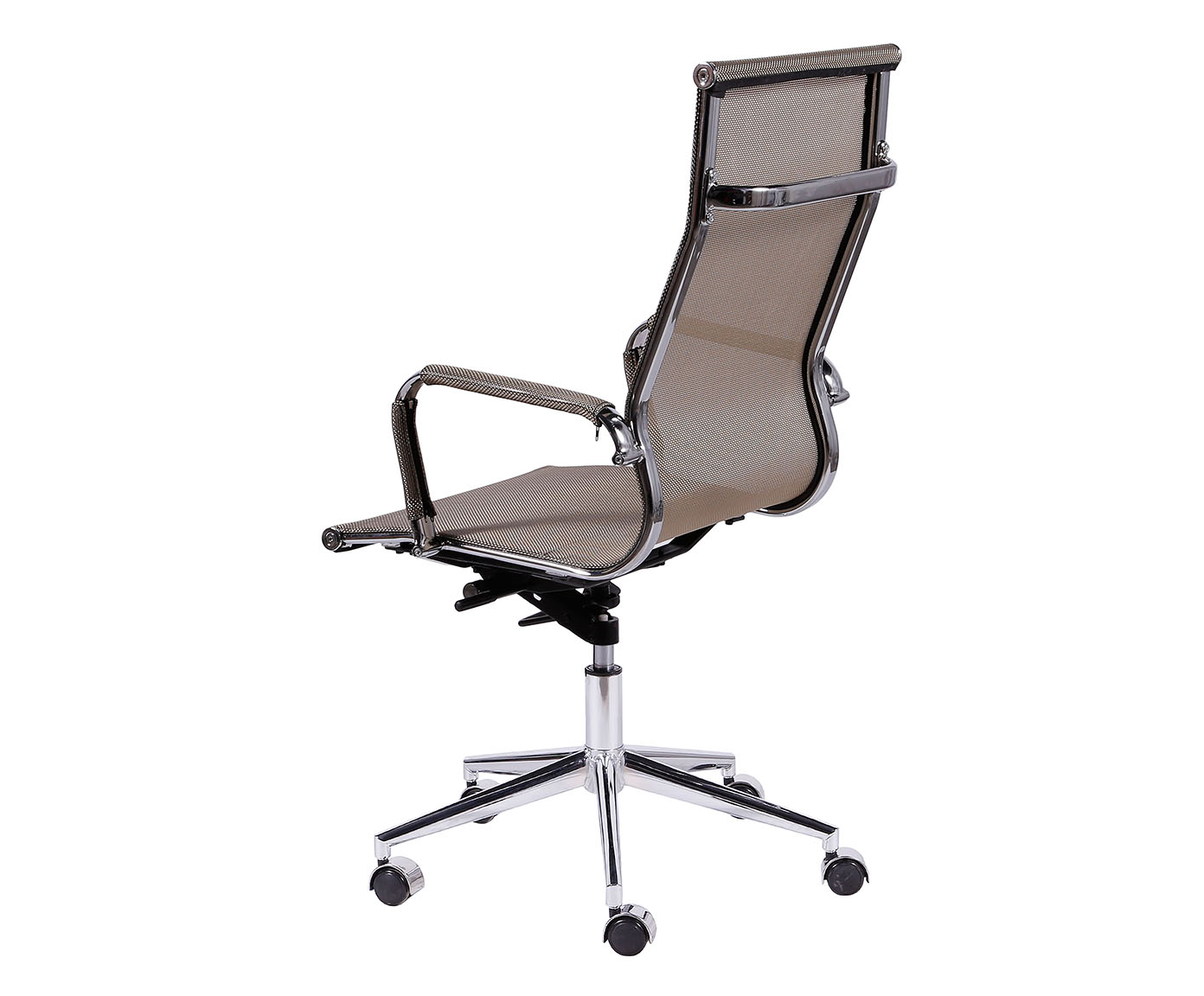 Cadeira com Rod&iacute;zios Alta Office Eames Tela Bege - image 1