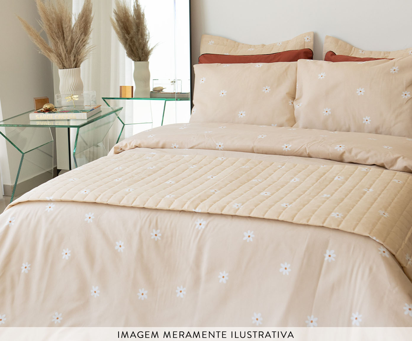 Capa para Duvet Essencialle Margaridas image number 2