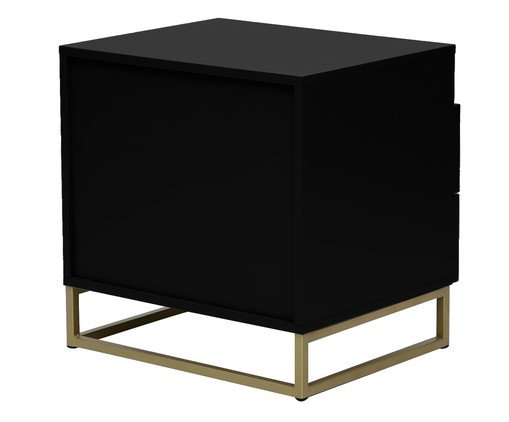 Mesa de Cabeceira Ondulada Preto image number 2