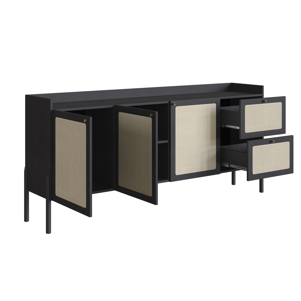 Buffet Tela Oslo Nero 3 Portas - image 1