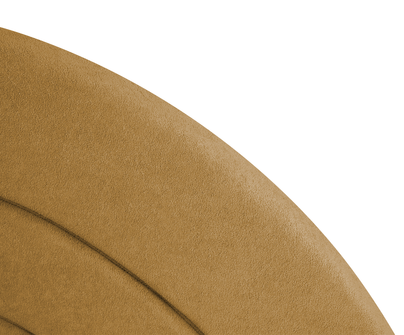 Cabeceira em Boucle Aveludado Arco Amarelo Ocre image number 6