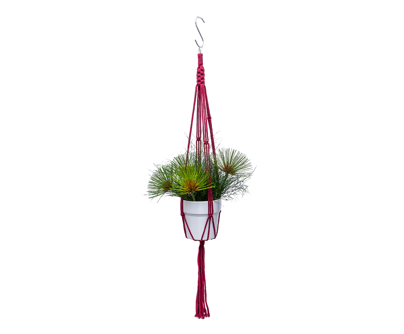 Hanger em Macram&ecirc; Cube Marsala image number 3
