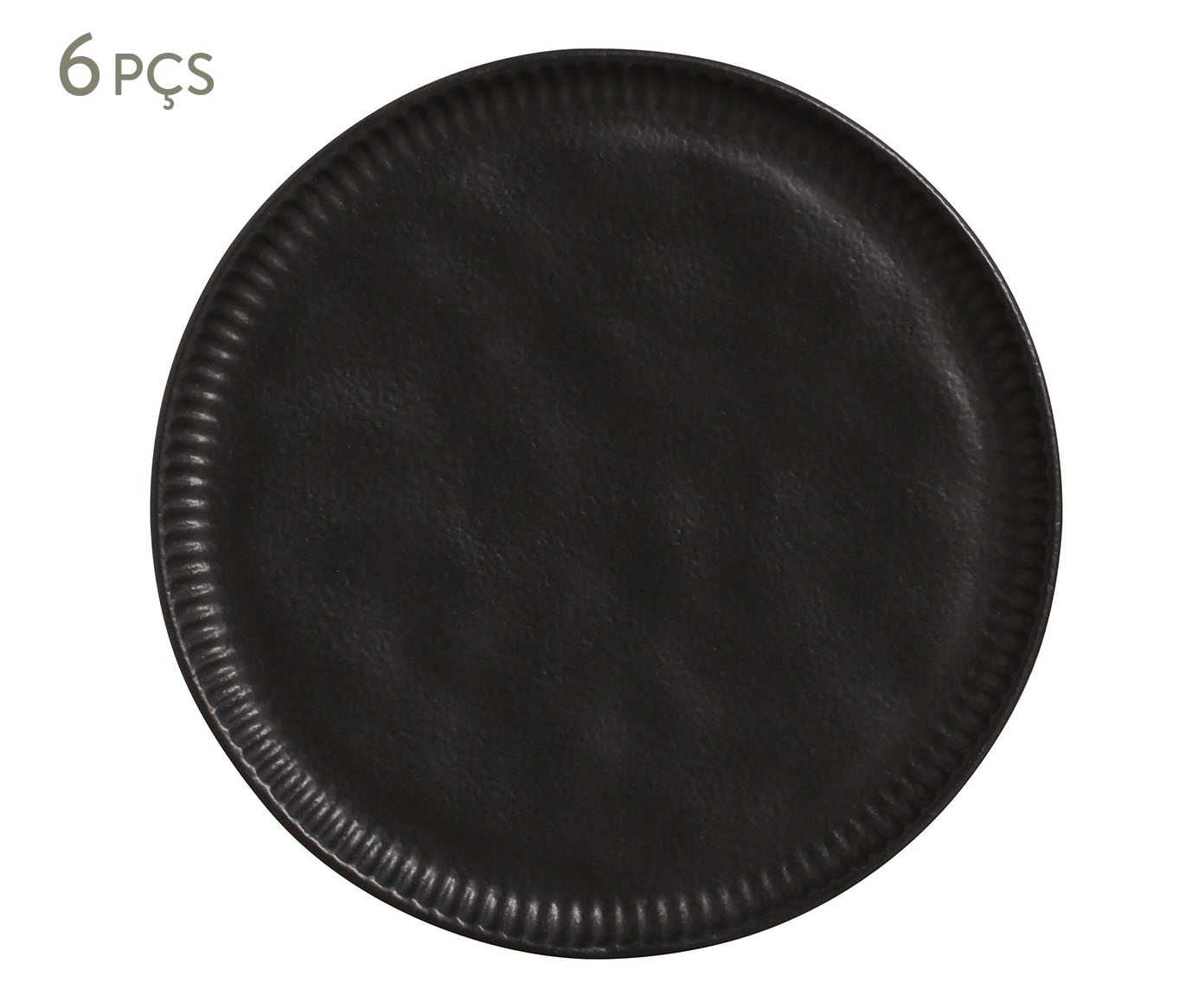 Jogo de Prato Raso Linhas Preto Matte - image 0