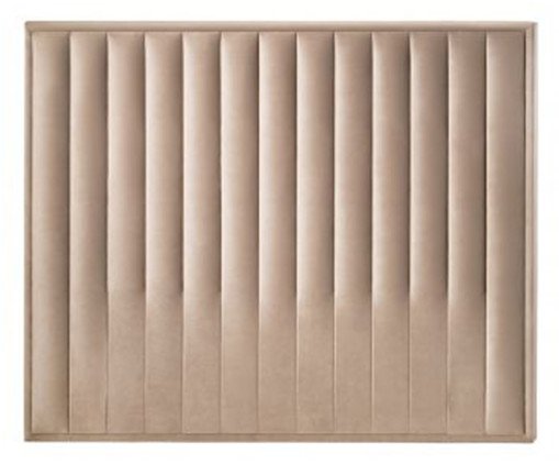 Cabeceira Painel em Veludo Vicenza - Bege Escuro - image 0