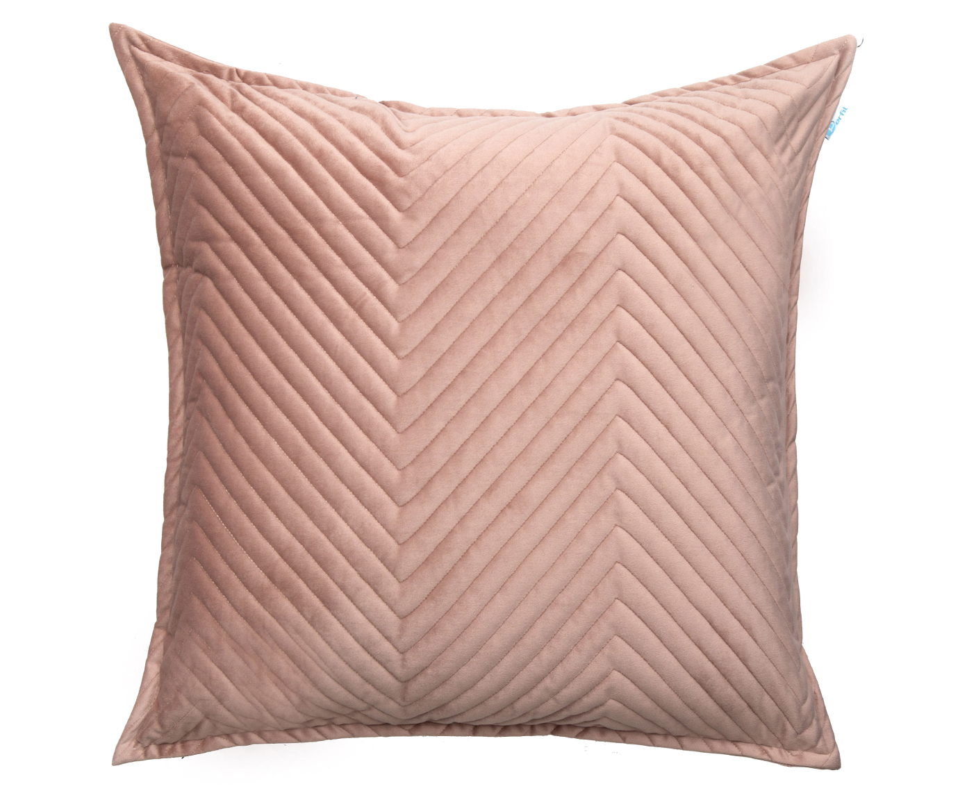 Almofada em Veludo Zig Zag Ros&eacute; - image 0