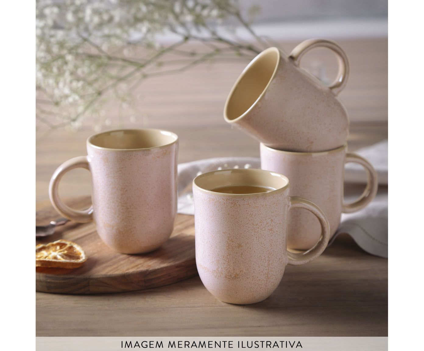 Jogo de Canecas Coup Stoneware Grande Litchi image number 2