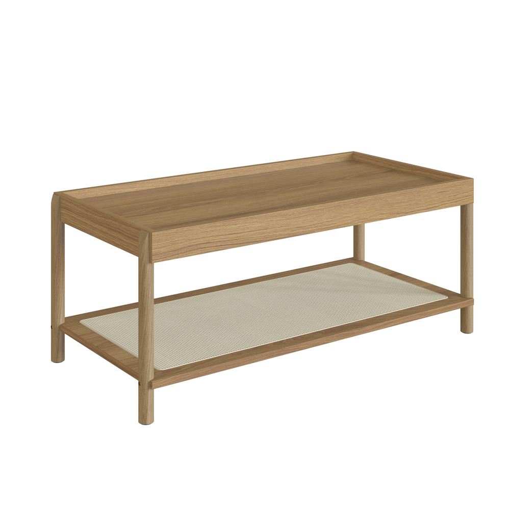 Mesa de Centro Retangular com Prateleira Tela Oslo Hanover - image 1